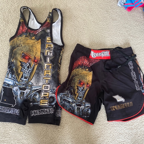 Other Youth Medium Wrestling Singlet And Fighter Shorts Poshmark